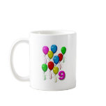 balloons 09 years coffee mug