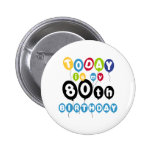 Balloons 80th Birthday Pinback Button