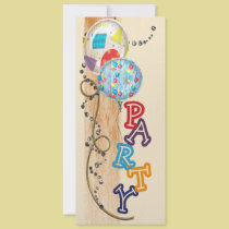 Balloons and Glitter invitations