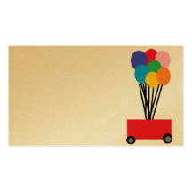 balloons business card template
