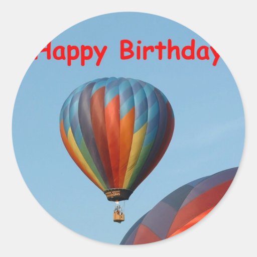 Balloons, Happy Birthday, 2 generic Stickers
