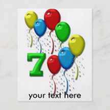 balloons seven years custom flyer