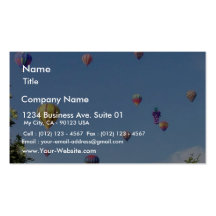 Balloons Sky Balloon Feastival Business Card