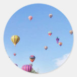 Balloons Sky Balloon Feastival Round Stickers