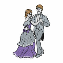 Ballroom Dancers Embroidered Shirt