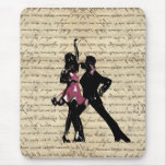 Ballroom dancers on vintage paper mouse pads
