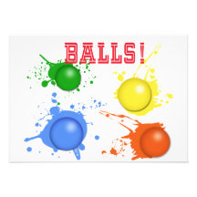Balls! Personalized Invitation