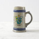 Balogh Family Crest on a stein mugs
