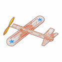 Balsa Wood Airplane embroidered shirts