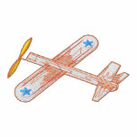 Balsa Wood Airplane embroidered shirts
