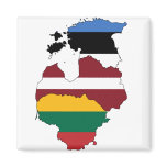 Baltic states fridge magnet
