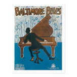 Baltimore Blues Vintage Songbook Cover Post Cards