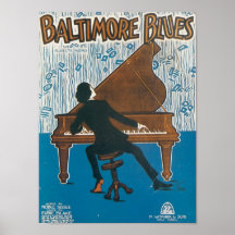 Baltimore Blues Vintage Songbook Cover Posters