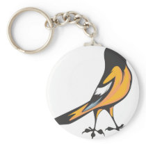 Baltimore Oriole Bird Keychain