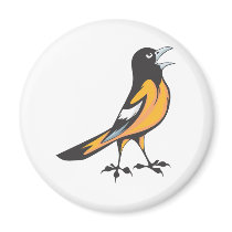 Baltimore Oriole Bird Fridge Magnet