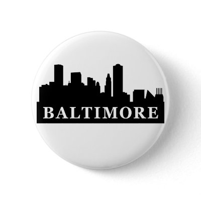 Baltimore Skyline Pins by brainburst