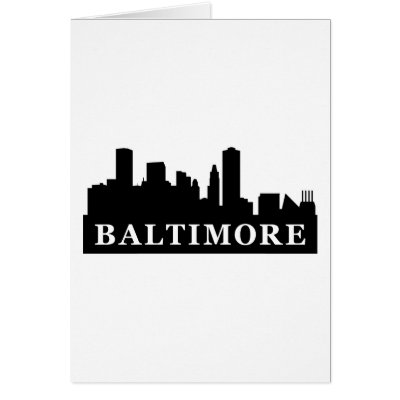 Baltimore Skyline Card by brainburst