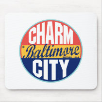 Baltimore VIntage Label Mousepad