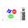 Bam Crash Whamm Postage Stamps