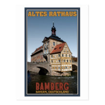 Bamberg - portrait d'Altes Rathaus Cartes Postales