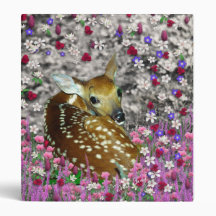 Bambina the Fawn in Flowers II Binder