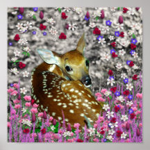 Bambina the Fawn in Flowers II Posters