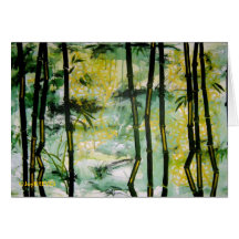Bamboo Garden Card (blank inside)