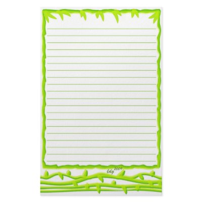 bamboo green stationery design by elledeegee