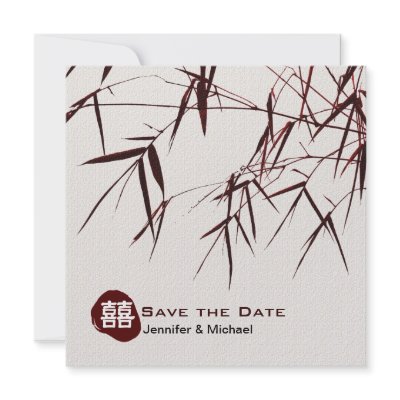 Bamboo Leaves/Oriental Double Happiness Wedding by riverme
