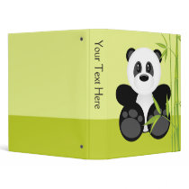 Bamboo Panda Bear Vinyl Binders