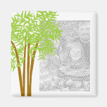 Bamboo Trees template magnet