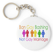 Ban Gay Bashing keychains