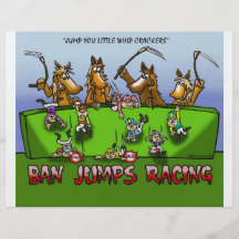 BAN HORSE JUMPS RACING FLYER