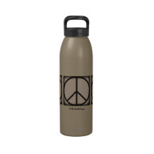 Ban the Bomb-Peace Sign Reusable Water Bottle
