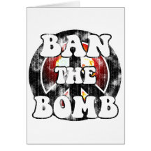 Ban The Bomb (worn look) Greeting Card