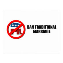 Ban Traditional Marriage Post Card