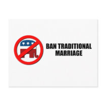 Ban Traditional Marriage Post Card