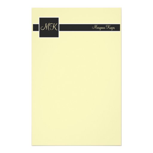 Banana & Black Colour Block Stationery