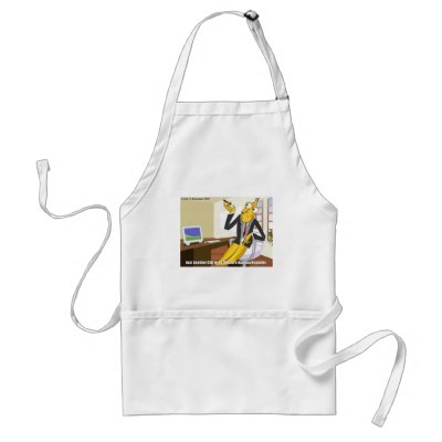 Banana CEO Funny Offbeat Cartoon Collectable Gifts Apron by beardiethor123