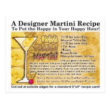 Banana Daiquiri Martini Recipe Postcard