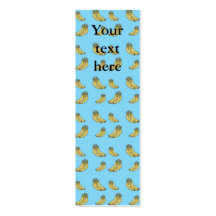 Banana pattern on blue background business card template