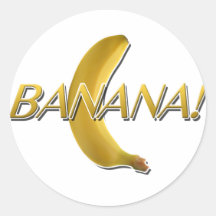 BANANA! ROUND STICKERS