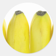 Banana Round Stickers