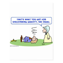 banana sir isaac newton gravity discovering postcards