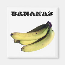 Bananas - (Fridge Magnet Sqare)