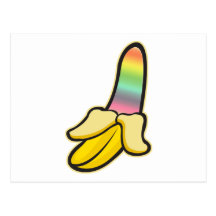 Banane d'arc-en-ciel cartes postales