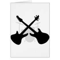 band gear - drums eguitar  bass greeting card