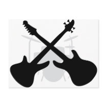 band gear - drums eguitar  bass postcard