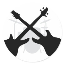 band gear - drums eguitar  bass stickers