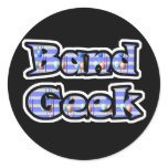 band geek round sticker